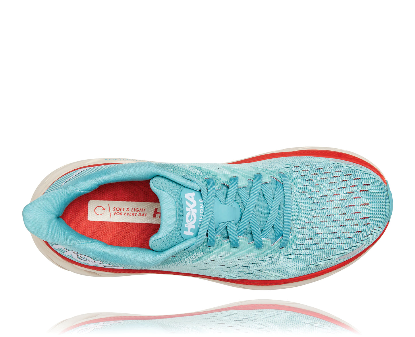 Hoka Clifton 8 - נעלי ספורט נשים הוקה קליפטון 8 בצבע תכלת אקווה/כתום